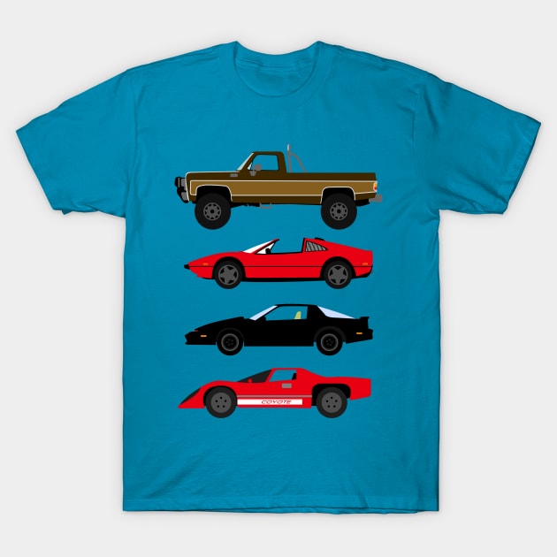 The Car's The Star: Glen A Larson T-Shirt by Paulychilds